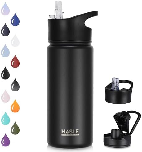 Black camping and hiking bottle 16 oz