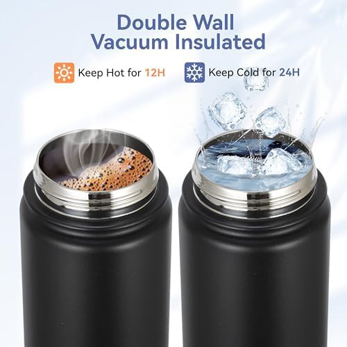 Black camping and hiking bottle 16 oz — photo 4
