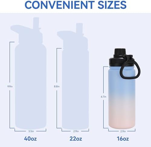 Blue and pink kids sports bottle 16 oz — photo 5