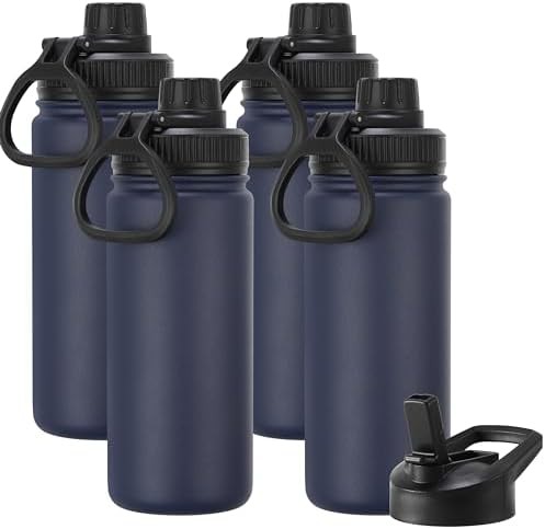 Navy blue kids school water bottle 16 oz