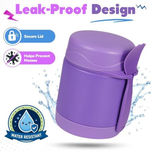 Purple insulated kids soup thermos 10 oz — photo 5