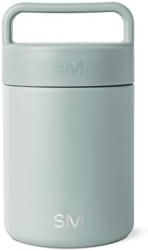 Green insulated food jar with handle 12 oz