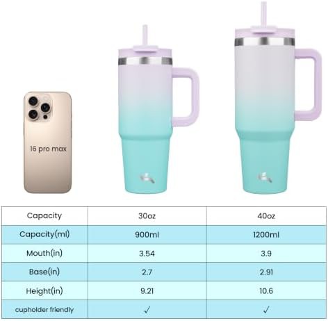 Konokyo 30 oz insulated car friendly tumbler with handle — photo 3