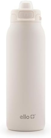 Cream stainless steel sip or chug bottle 32 oz