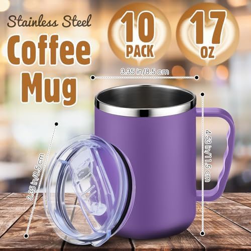 Ten Piece Set of Colorful Stainless Mugs — photo 2