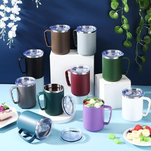 Ten Piece Set of Colorful Stainless Mugs — photo 4