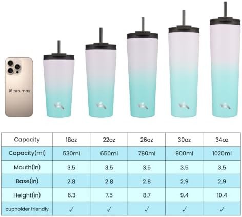 Konokyo 22 oz insulated tumbler water bottle in lavender green — photo 3