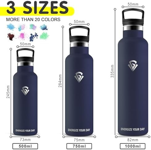 Stainless Steel 1 Liter Sports Bottle with Straw — photo 4