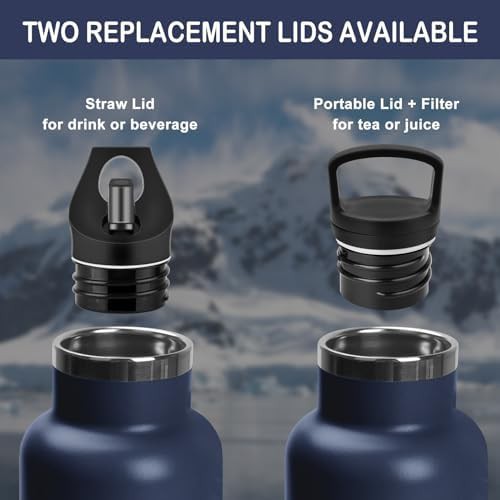 Stainless Steel 1 Liter Sports Bottle with Straw — photo 5