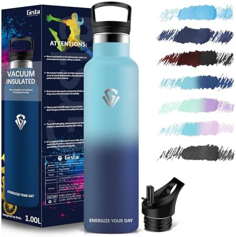 Insulated 32 oz Sports Flask with Straw