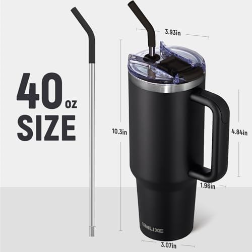 Black 40 oz Tumbler with Handle — photo 3