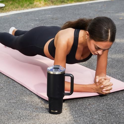Black 40 oz Tumbler with Handle — photo 5