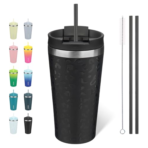 18 oz Coffee Tumbler with Straw