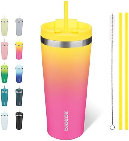 22 oz Coffee Tumbler with Straw stainless-steel-coffee-tumbler-straw-steel