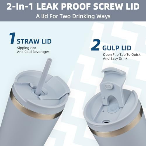 22 oz Coffee Tumbler with Straw stainless — photo 4