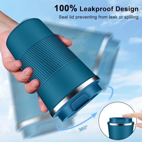 Thermal stainless steel travel mug 12 oz — photo 4