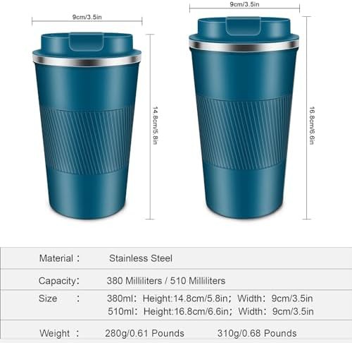 Thermal stainless steel travel mug 12 oz — photo 5