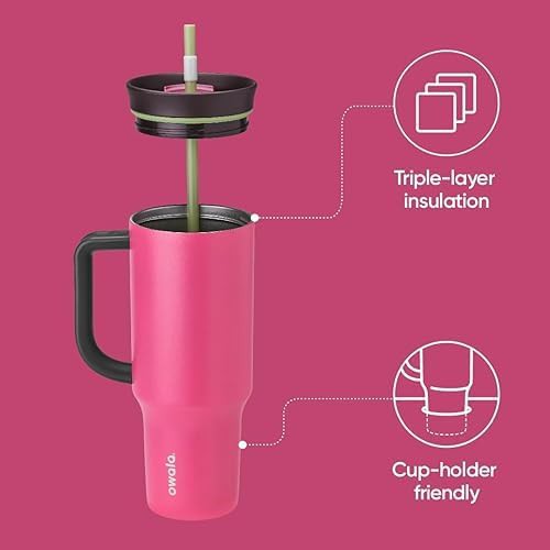 Travel tumbler with spill resistant lid and brush — photo 3