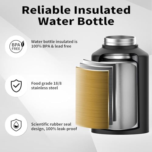 Black one gallon stainless steel thermal jug — photo 3