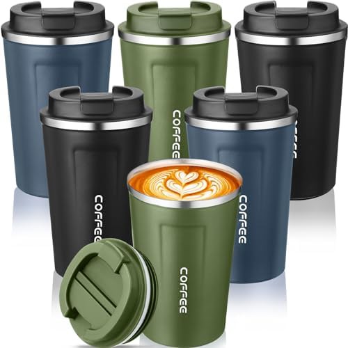Qinyoung assorted color 12 oz travel cups set