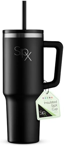 Black handled travel tumbler 40 oz