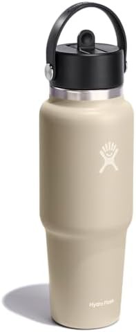 Oat Tan Wide Mouth Straw Bottle 32 oz — photo 3