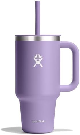 Moonshadow Gray Travel Tumbler with Handle 32 oz