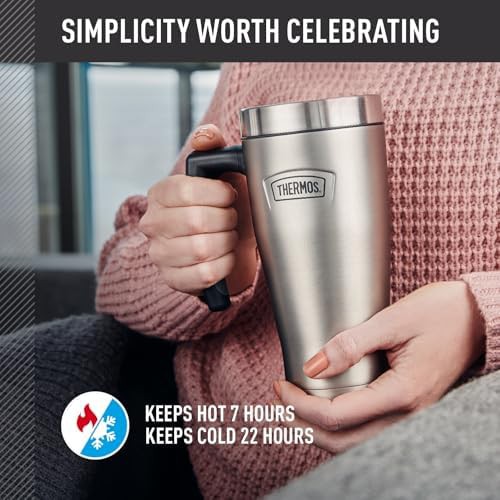Matte stainless steel travel mug 16oz — photo 3
