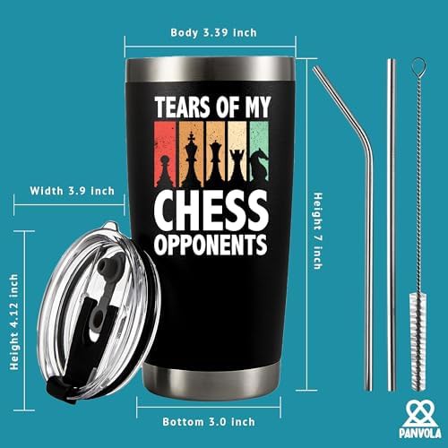 Black chess opponents tears 20oz tumbler — photo 5