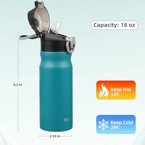 Konokyo 18 oz insulated stainless steel sports bottle — photo 3