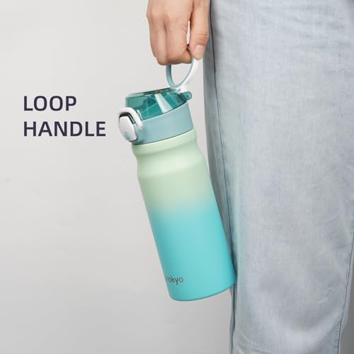 Konokyo 18 oz insulated sports bottle with leakproof lid — photo 5