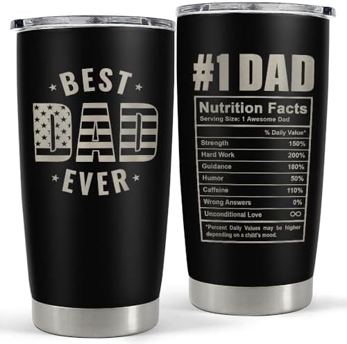 Dad Nutrition Facts Stainless Steel Tumbler 20 oz