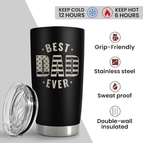 Dad Nutrition Facts Stainless Steel Tumbler 20 oz — photo 4