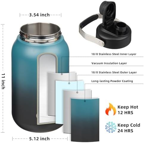 64oz Insulated Water Bottle stainless-steel-64oz-insulated-water-bottle — photo 3