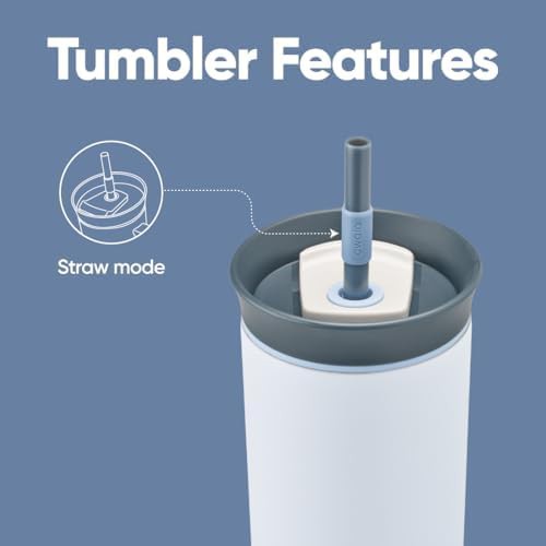 Owala tumbler water bottle with straw 24 oz blue — photo 5