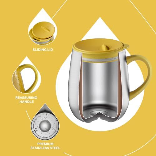 Leopard yellow 16 oz patterned travel mug — photo 3