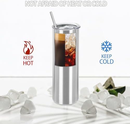 Silver Stainless Skinny Insulated Travel Tumbler — photo 4