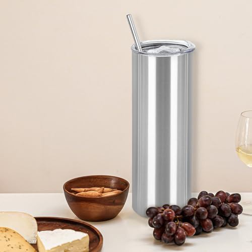 Silver Stainless Skinny Insulated Travel Tumbler — photo 5