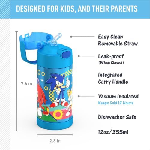 Sonic the Hedgehog Funtainer straw bottle 12oz — photo 3
