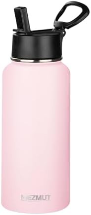 Pink metal sports insulated water bottle 32 oz