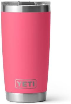 Tropical pink 20 oz tumbler with lid