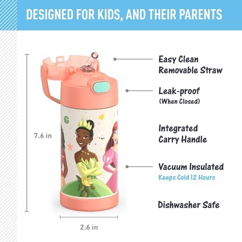 Princess and Pokemon straw bottles 12oz — photo 3
