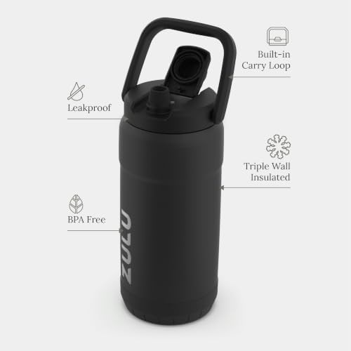 Black triple wall insulated stainless jug 1 gallon — photo 3