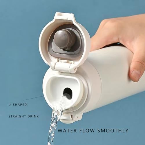 Black thermal water bottle with safety buckle — photo 3