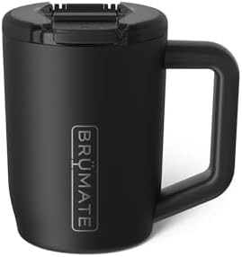 Matte Black Insulated Coffee Mug with Handle