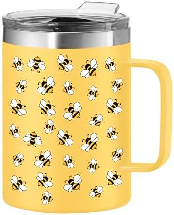 Worker Bees Print Insulated Travel Mug