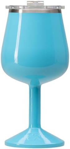 Light Blue Insulated Vino Wine Glass