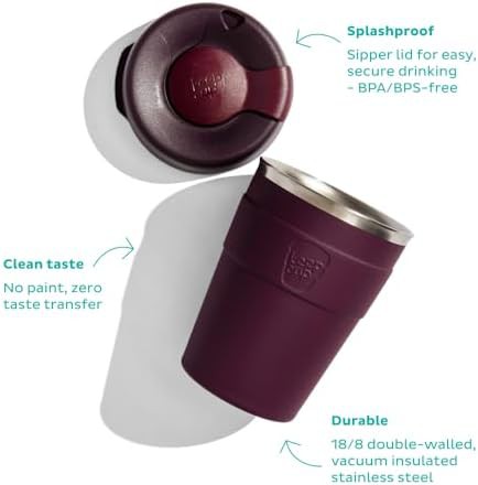 Rose pink thermal stainless steel coffee cup — photo 4