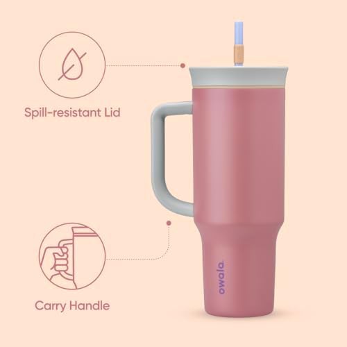 Owala tumbler water bottle with straw 40 oz pink — photo 3