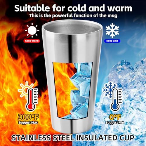 Ten Pack Silver Stainless Steel Insulated Cups — photo 4